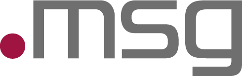 Logo der msg systems AG mit den Buchstaben 'msg' in grau.